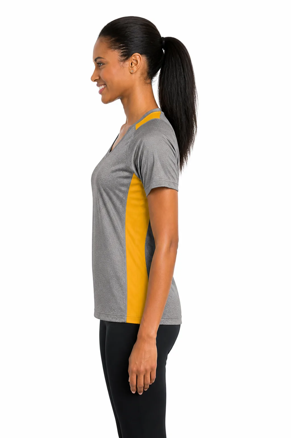 Sport-Tek Ladies Colorblock V-Neck Tee - Image 2