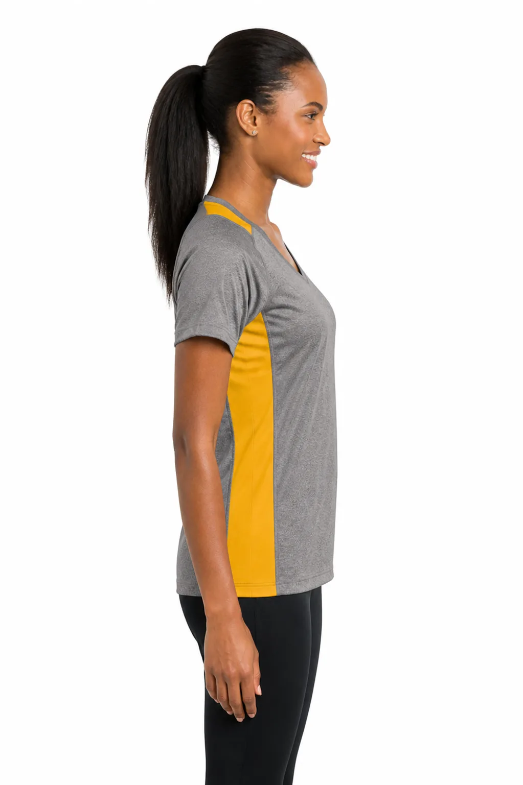 Sport-Tek Ladies Colorblock V-Neck Tee - Image 3