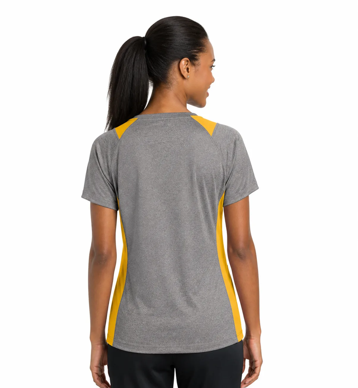 Sport-Tek Ladies Colorblock V-Neck Tee - Image 4