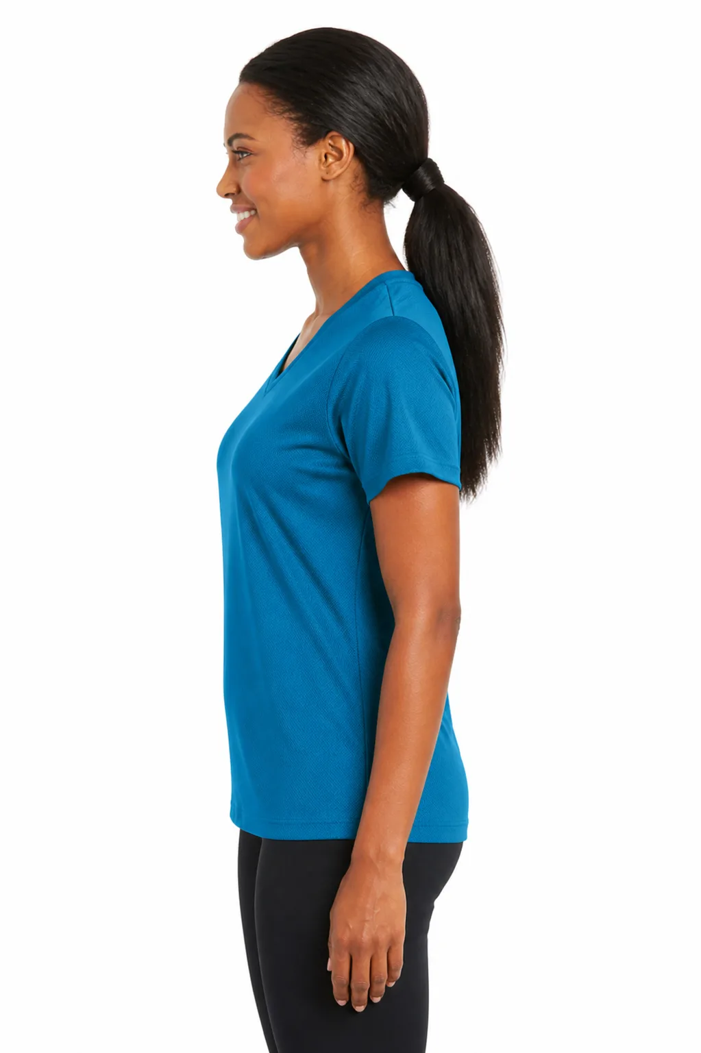 Sport-Tek Ladies RacerMesh V-Neck Tee - Image 2