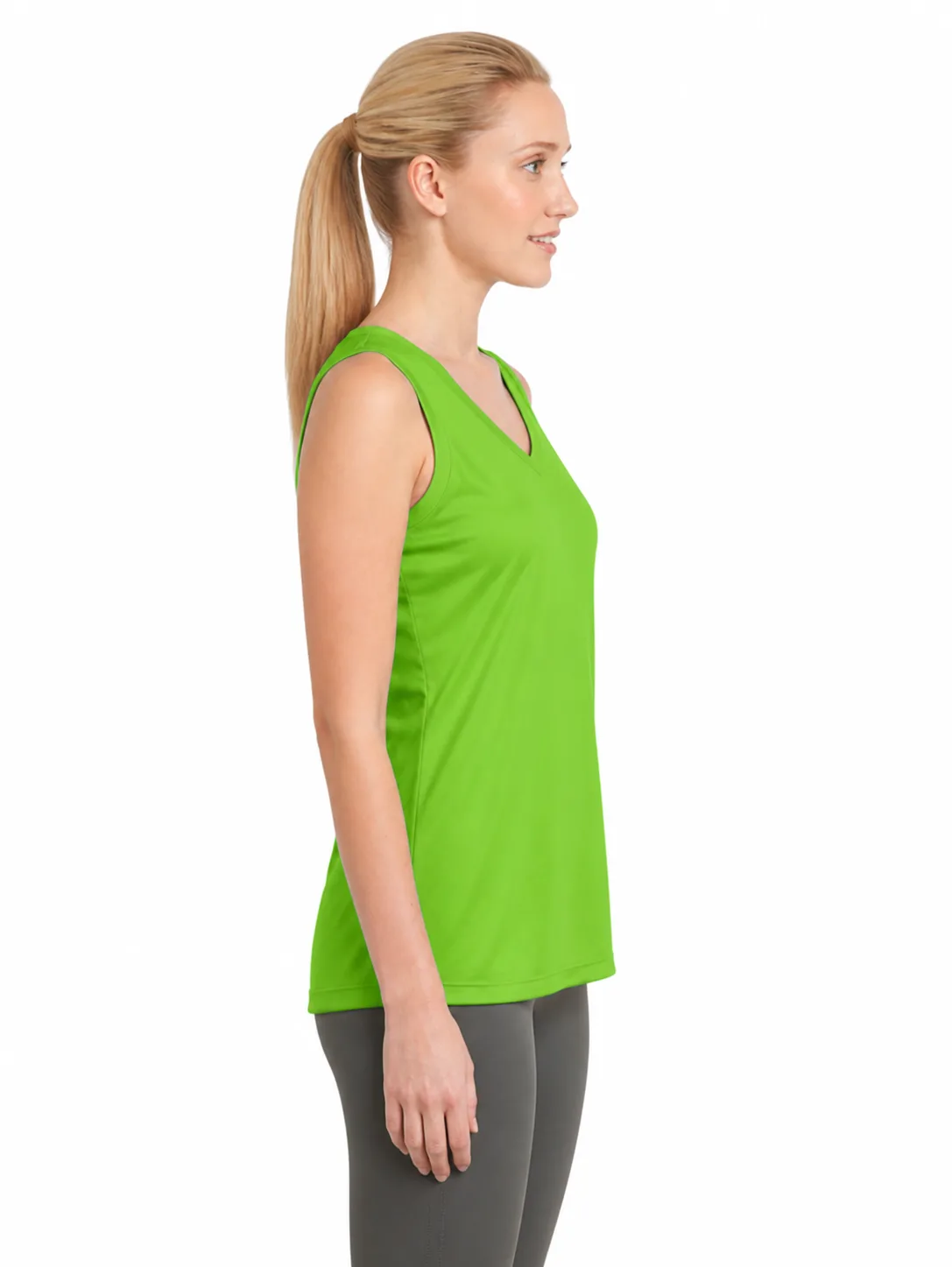Sport-Tek Ladies Sleeveless V-Neck Tee - Image 2