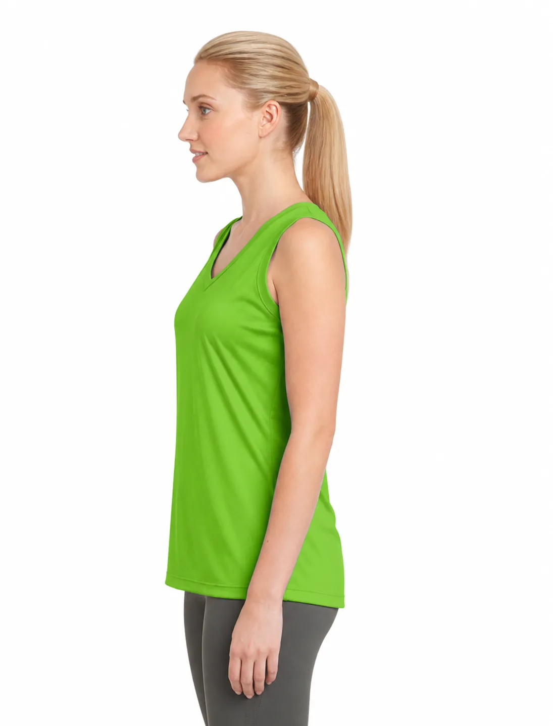 Sport-Tek Ladies Sleeveless V-Neck Tee - Image 3