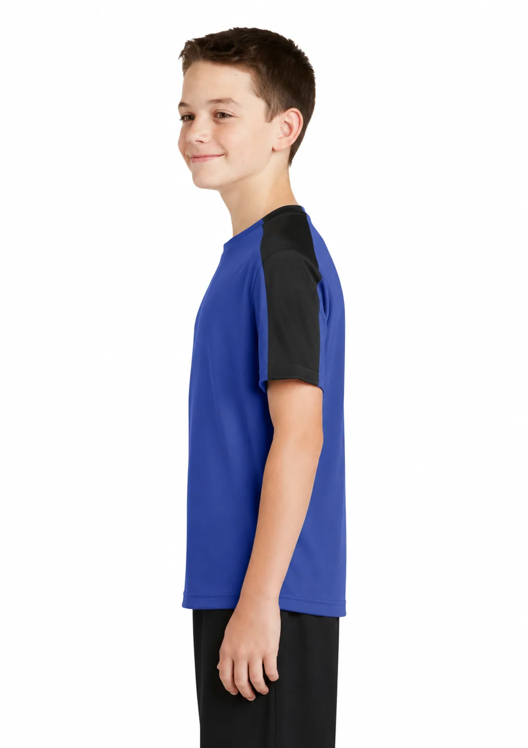 Sport-Tek Youth Sleeve-Blocked Tee - Image 3