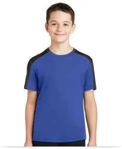 Custom Sport-Tek Youth Sleeve-Blocked Tee