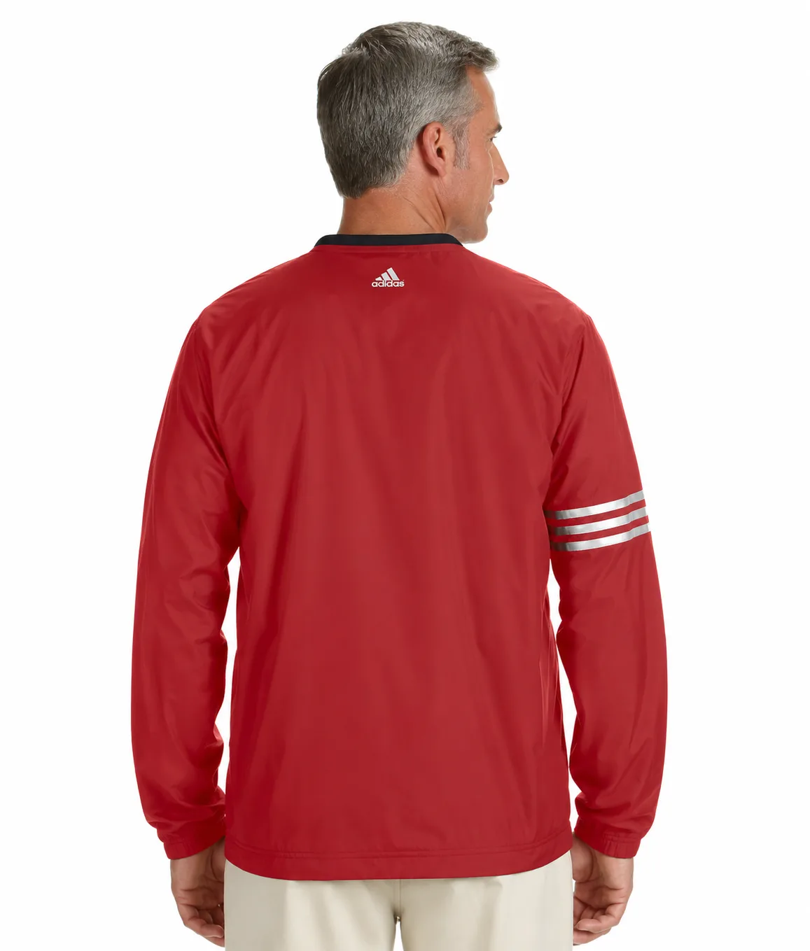 Adidas Golf Men's climalite Colorblock V-Neck Wind Shirt - Image 4