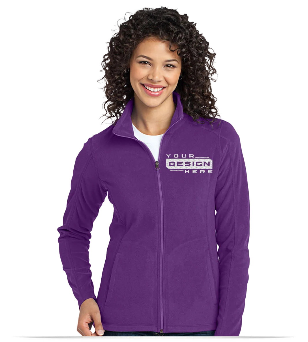 Womens Logo Fleece Coats - Custom Embroidered Jackets