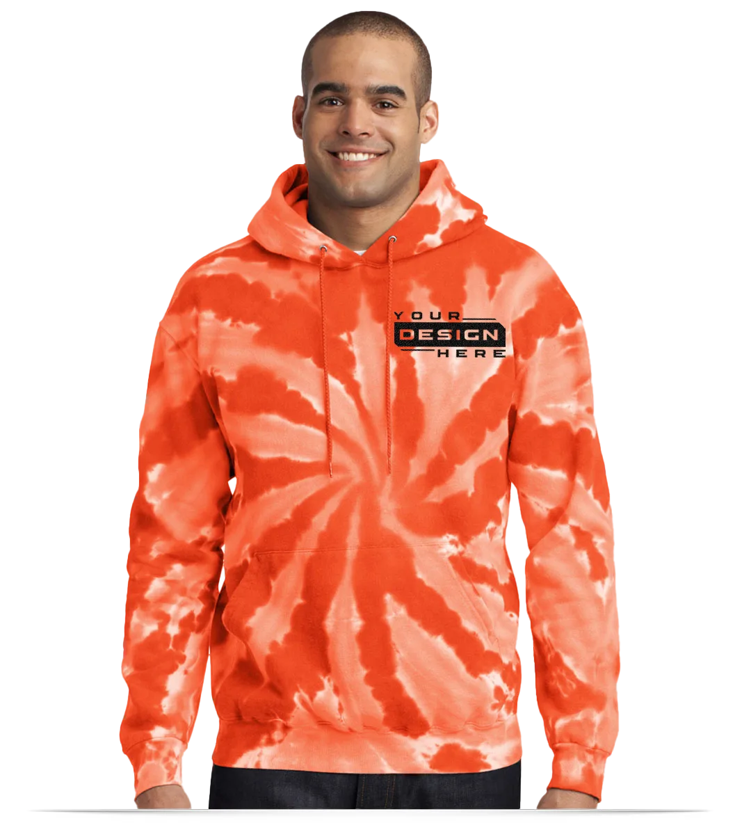 Custom and Embroidered Tie-Dye Sweatshirts for Men