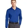 Embroidered Corner Stone Snag-Proof Long Sleeve Polo