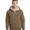 Embroidered Corner Stone Sherpa-Lined Hooded Fleece