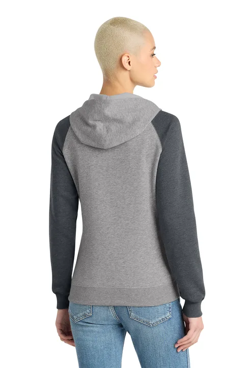Custom Logo District Lightweight Fleece Raglan Hoodie - Image 4