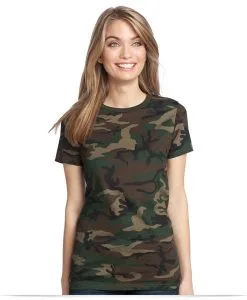 District Ladies Camo Crew Tee