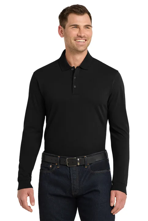 Port Authority L/S EZCotton Pique Polo - Image 5