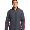 Embroidered Sport-Tek Piped Colorblock Wind Jacket