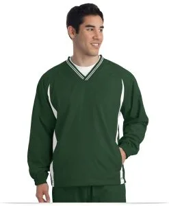 Custom Sport-Tek Tipped V-Neck Raglan Wind Shirt