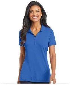 Custom Logo Port Authority Ladies Cotton Performance Polo