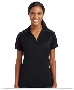 Customize Logo Sport-Tek Ladies Sport-Wick Piped Polo