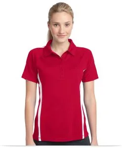 Sport-Tek Ladies Micro-Mesh Colorblock Polo