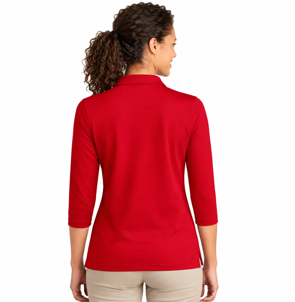 Port Authority Ladies Silk Touch 3/4-Sleeve Polo - Image 4