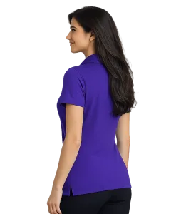 Alternative view of Port Authority Ladies Silk Touch Y-Neck Polo