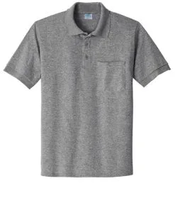 Alternative view of Port and Company Jersey Knit Pocket Polo