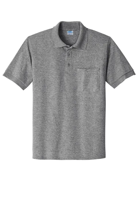 Port and Company Jersey Knit Pocket Polo - Image 2