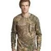 Design Russell Outdoors Long Sleeve Cotton T-Shirt with Pocket