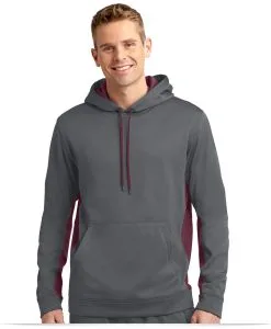 Embroidered Sport-Tek Fleece Colorblock Hooded Pullover