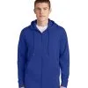 Custom Logo on Sport-Tek Fleece Full-Zip Hooded Jacket