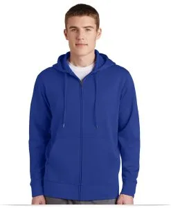 Custom Logo on Sport-Tek Fleece Full-Zip Hooded Jacket