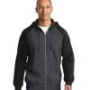 Custom Logo on Sport-Tek Raglan Colorblock Full-Zip Hoodie