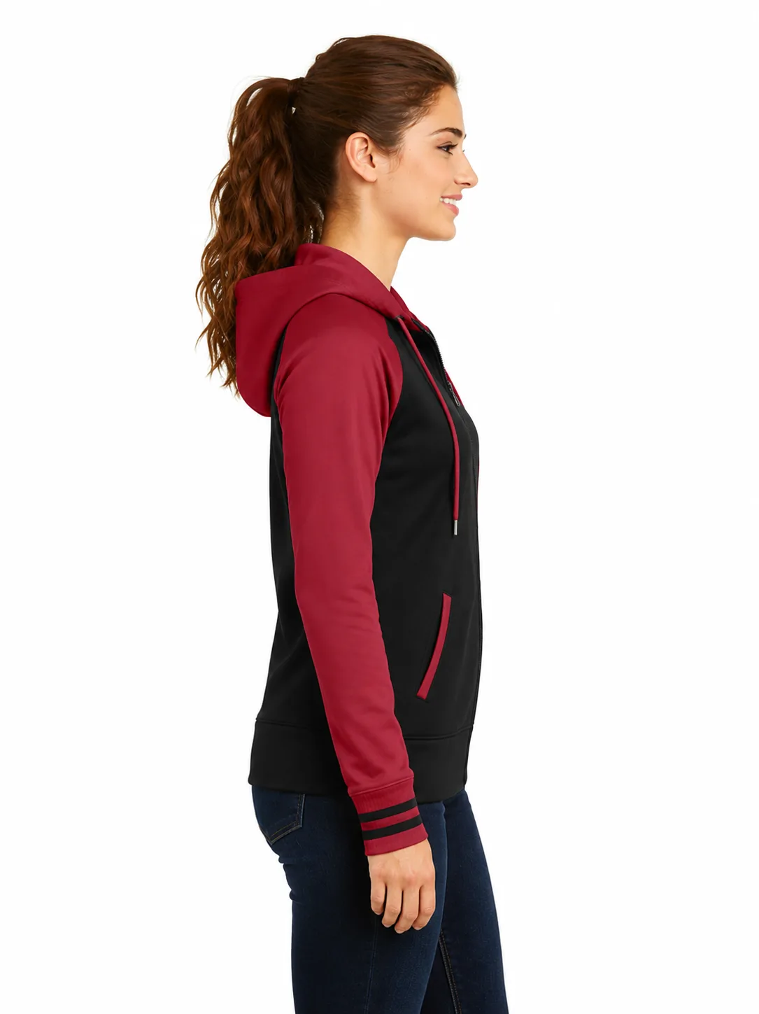 Sport-Tek Ladies Full-Zip Hooded Jacket - Image 2