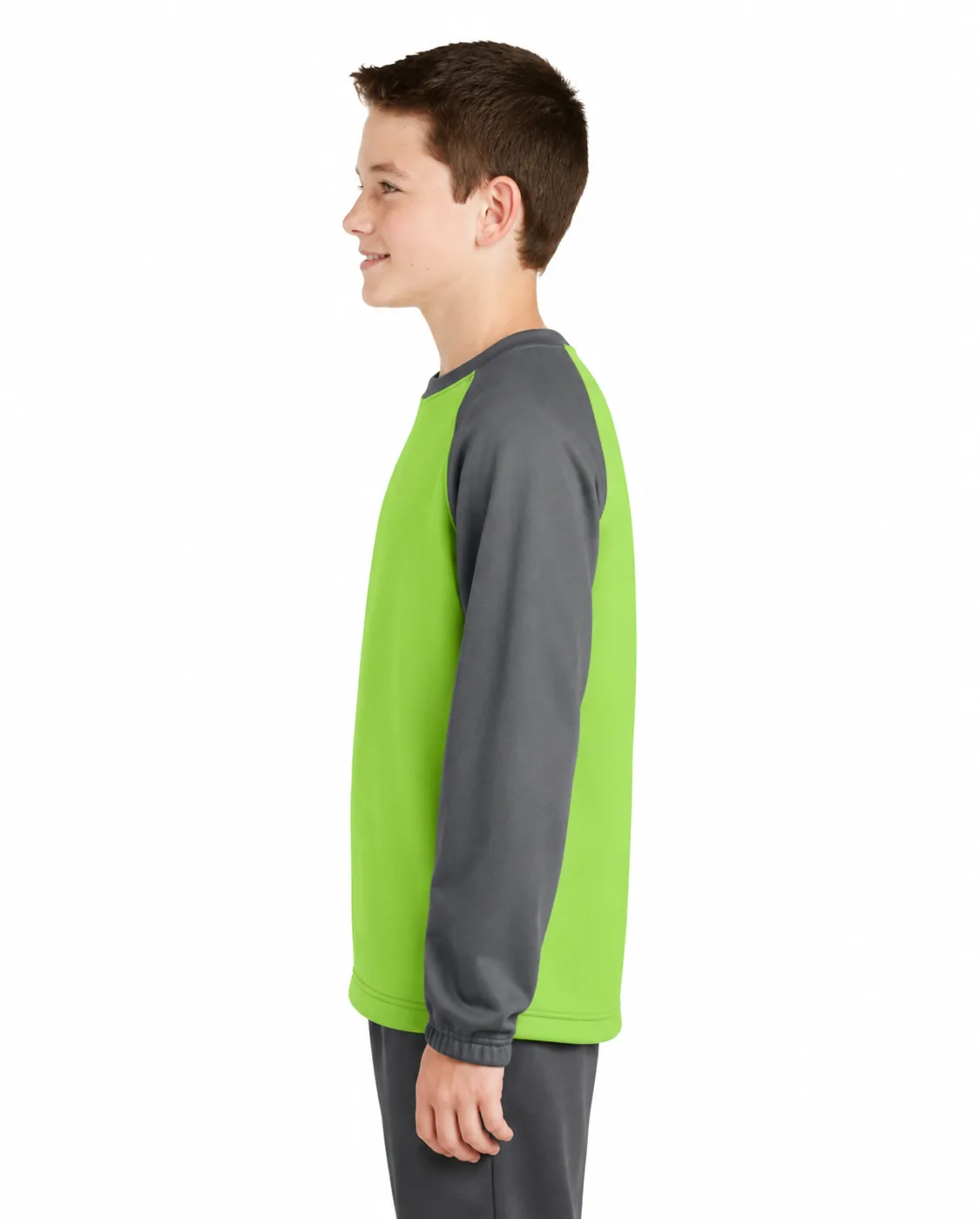 Sport-Tek Youth Raglan Colorblock Fleece - Image 3