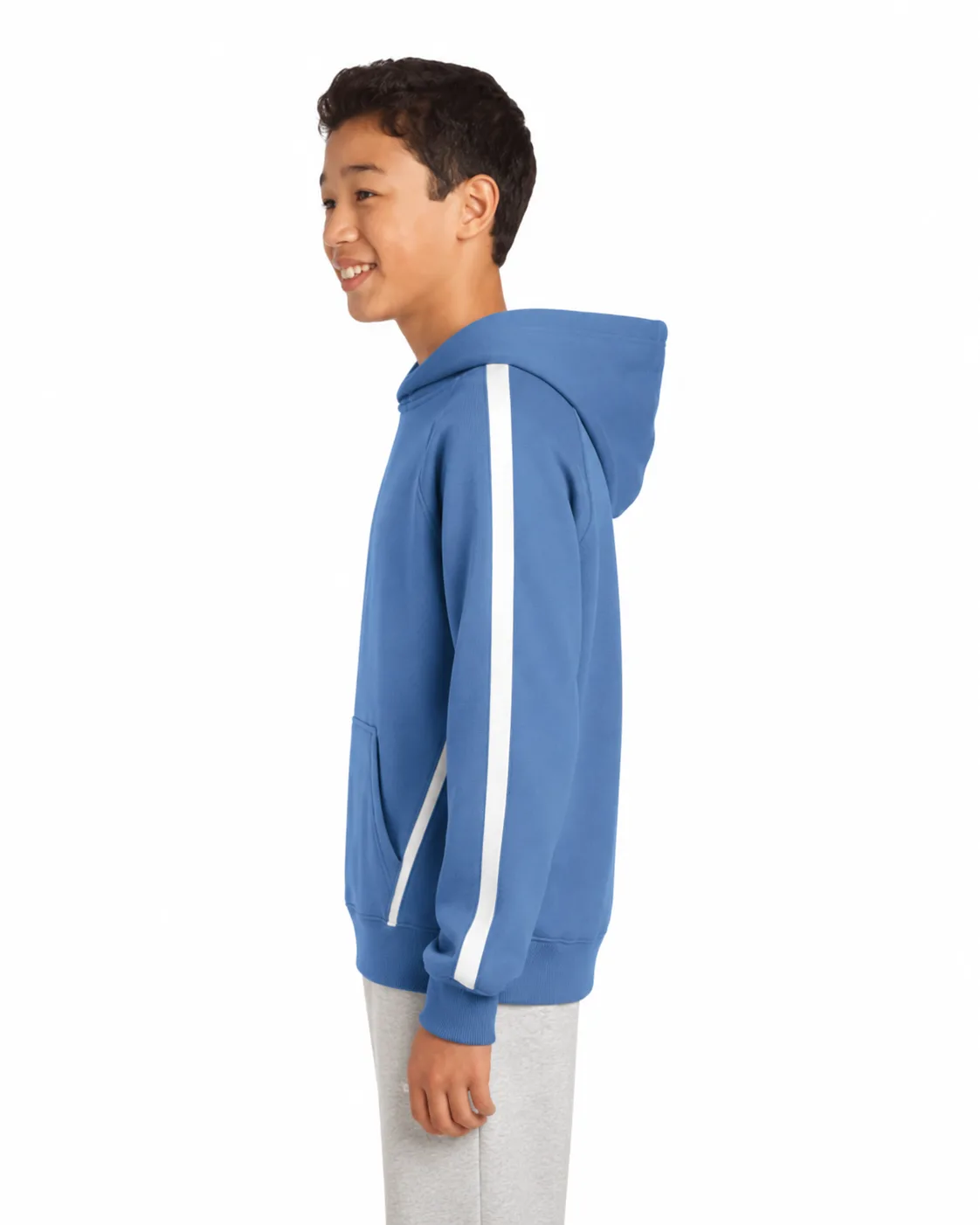 Sport-Tek Youth Sleeve Stripe Pullover Hoodie - Image 3