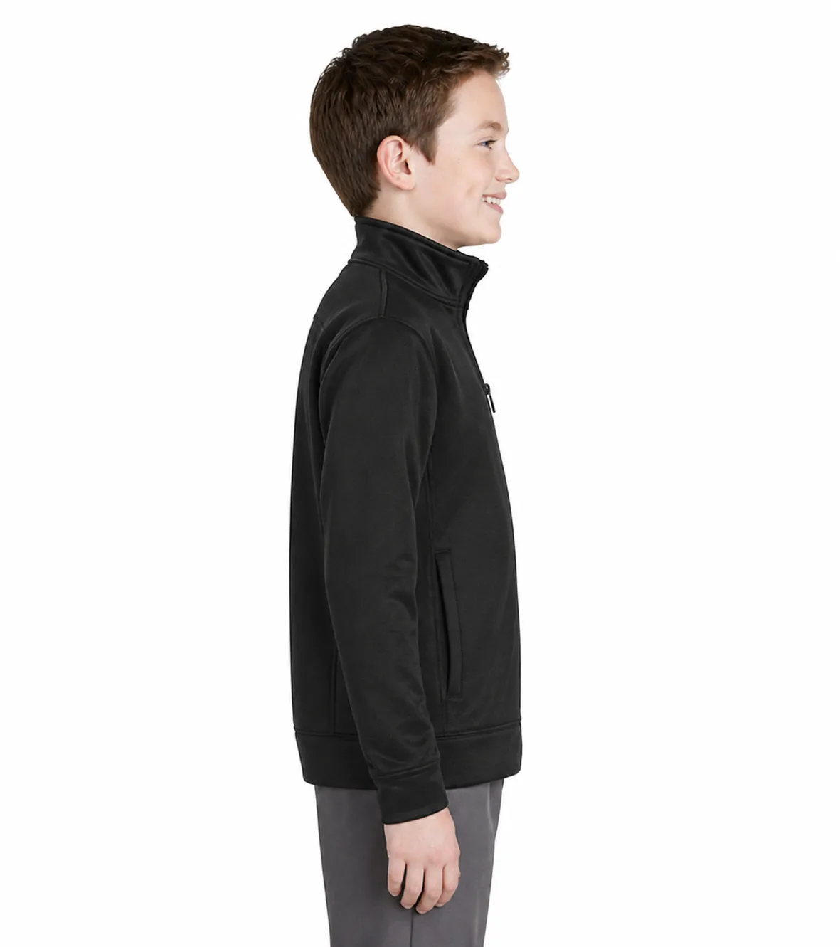 Sport-Tek Youth Sport-Wick Fleece Full-Zip Jacket - Image 2