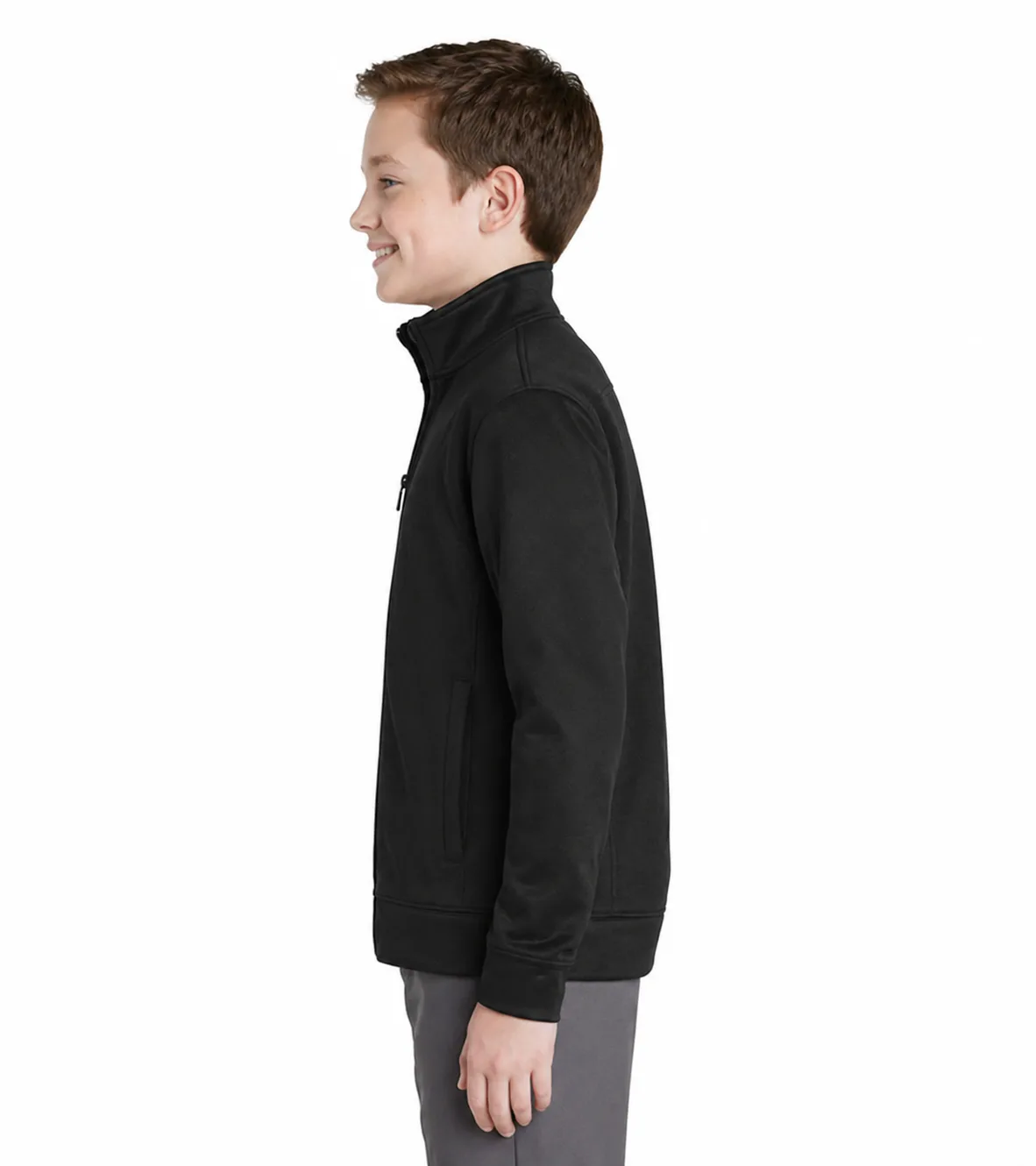 Sport-Tek Youth Sport-Wick Fleece Full-Zip Jacket - Image 3