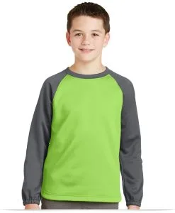 Customize Sport-Tek Youth Raglan Colorblock Fleece