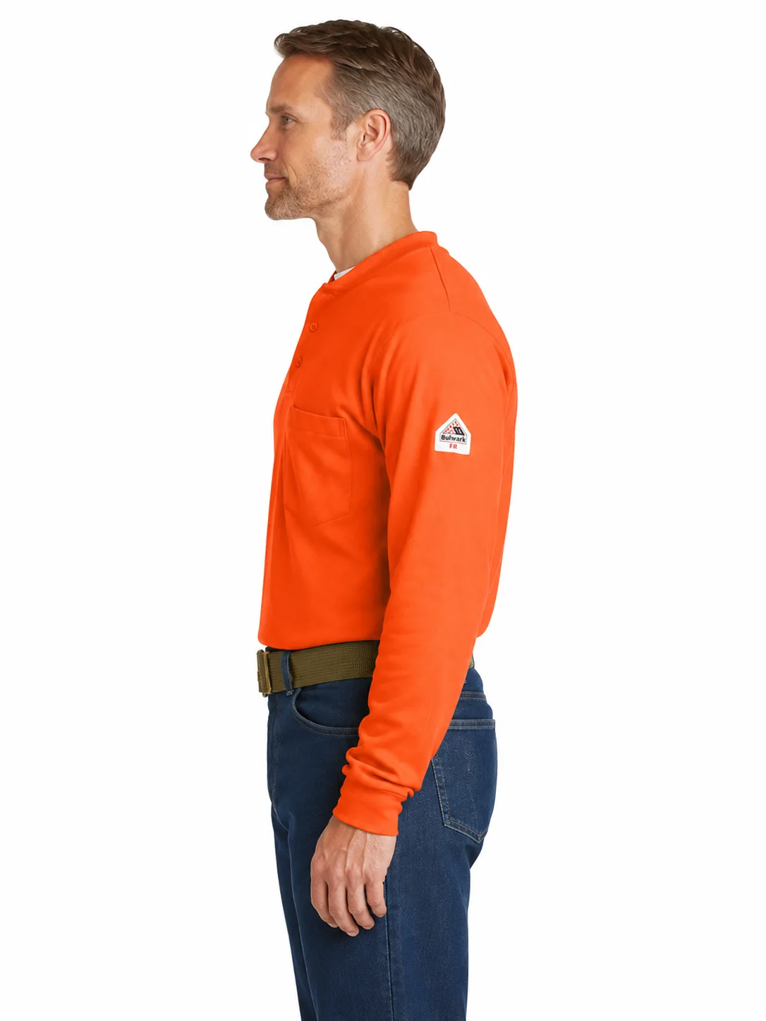 Bulwark XCEL FR Long Sleeve Tagless Henley - Image 3
