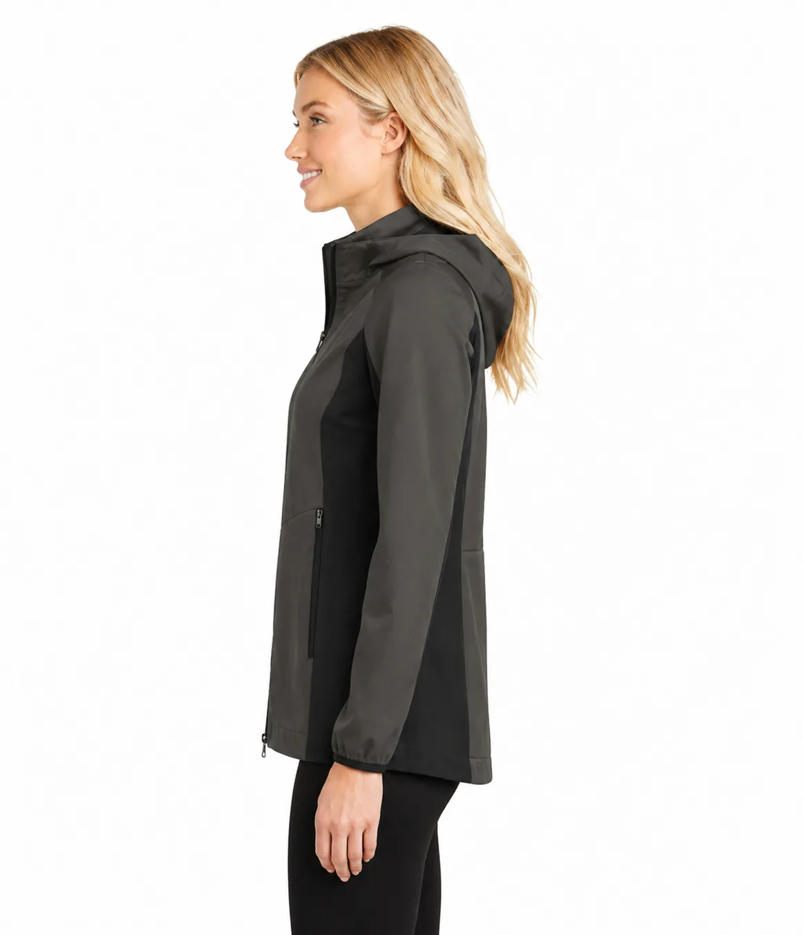 Port Authority Ladies Active Hooded Soft Shell Jacket - Image 2