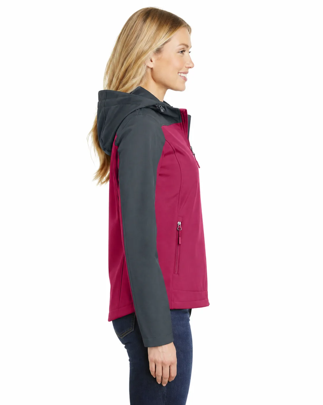 Port Authority Ladies Hooded Core Soft Shell Jacket - Image 3