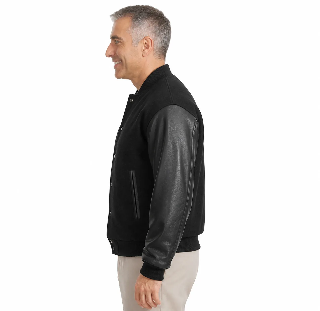 Port Authority Wool and Leather Letterman Jacket - Image 3