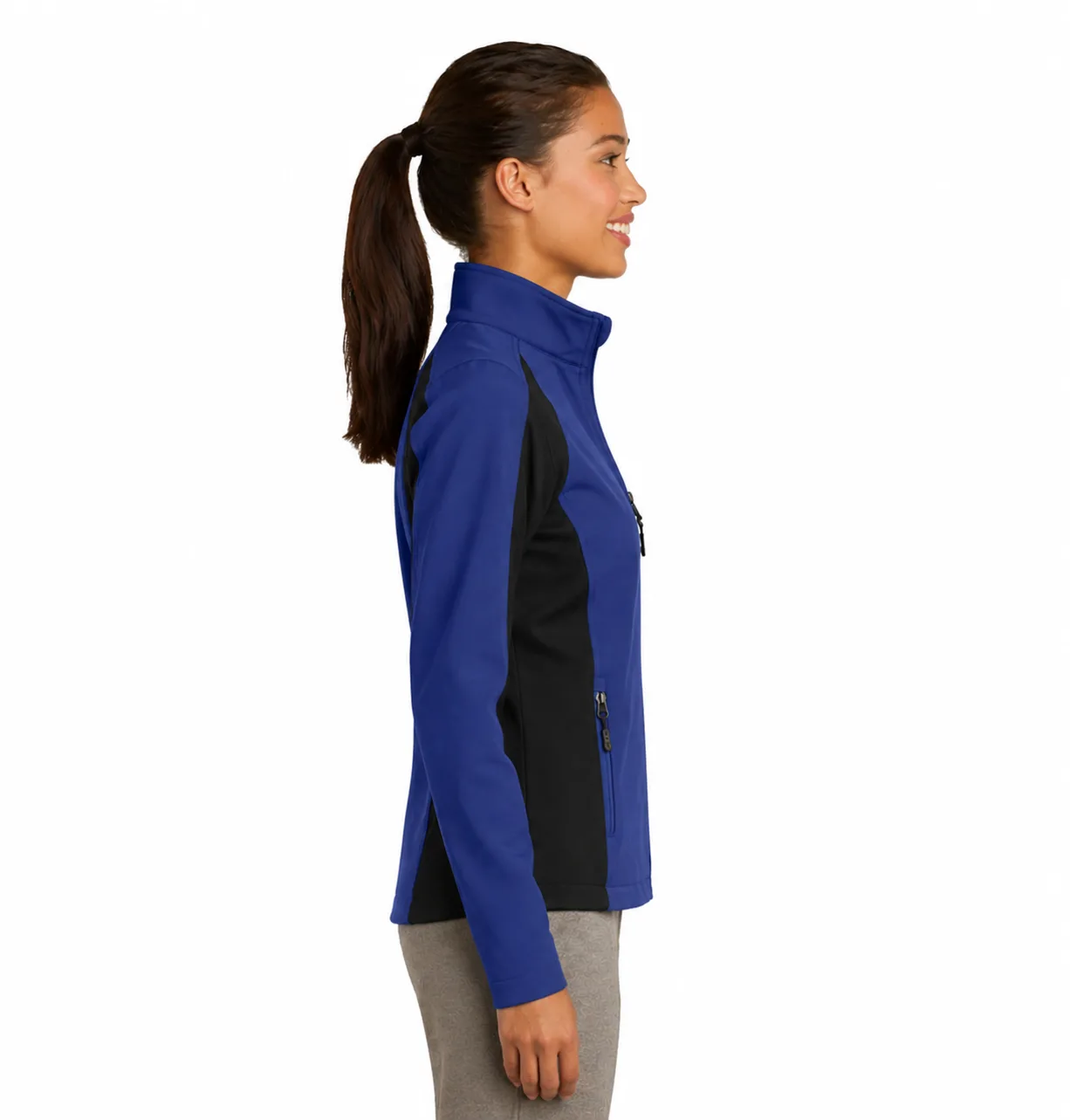 Sport-Tek Ladies Colorblock Soft Shell Jacket - Image 2