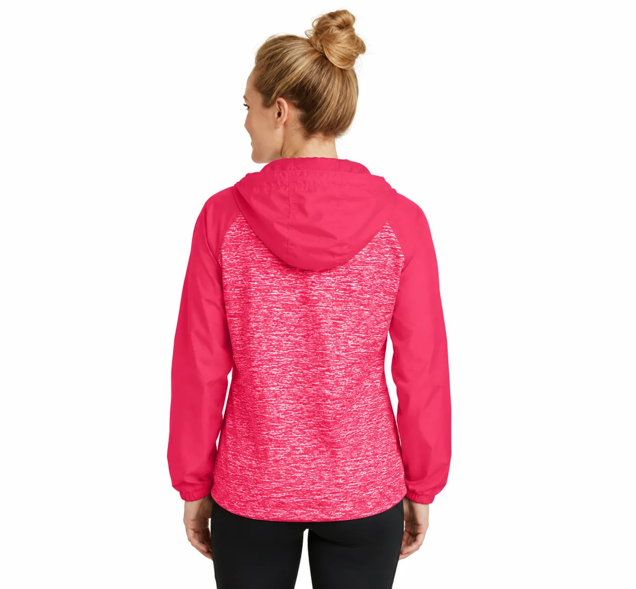 Sport-Tek Ladies Raglan Hooded Wind Jacket - Image 4