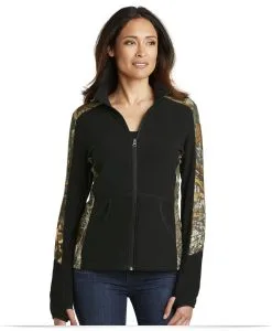 Ladies Camouflage Microfleece Full-Zip Jacket