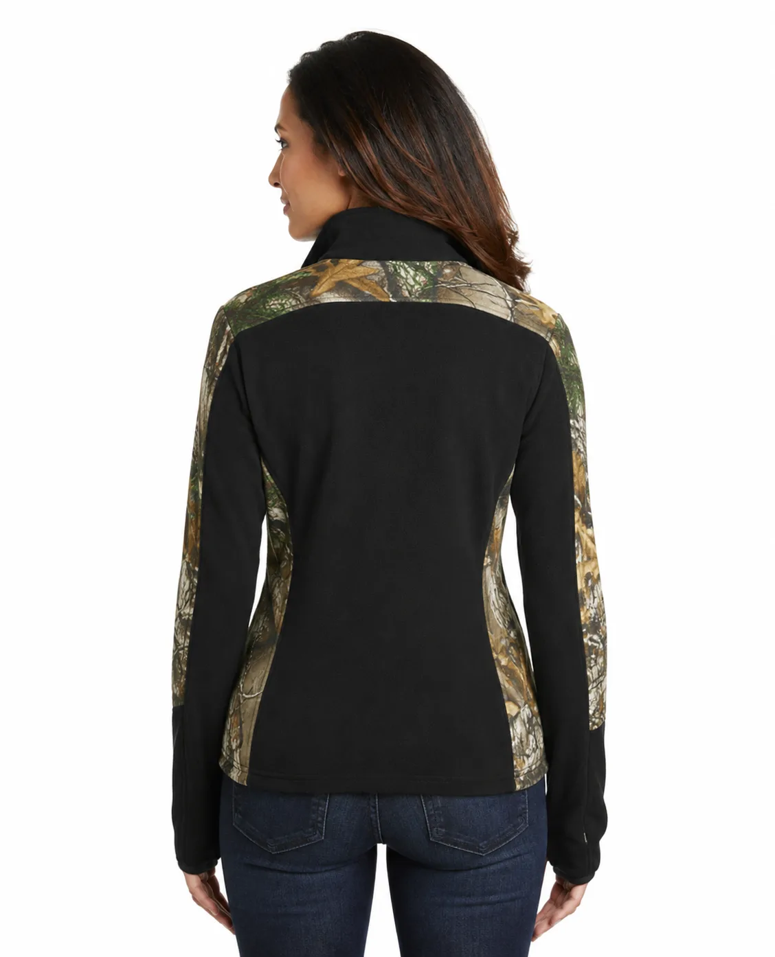 Ladies Camouflage Microfleece Full-Zip Jacket - Image 4