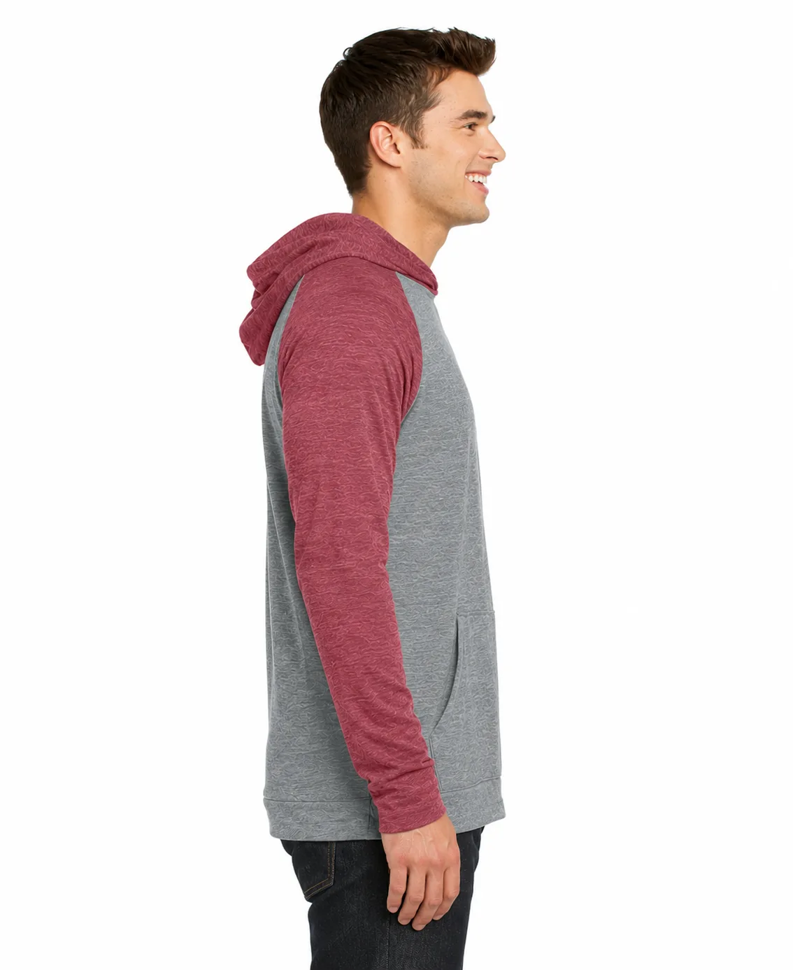 Young Men's 50/50 Raglan Hoodie - Image 2
