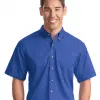 Custom Logo on Port Authority Short Sleeve Twill Shirt