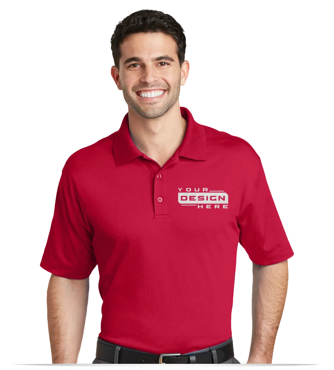 Custom Poly Cotton Polos Embroidered with Logo