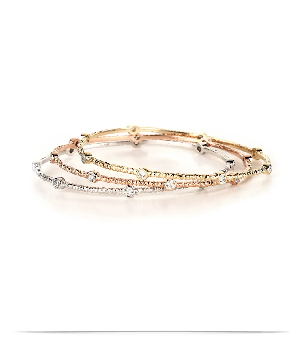 Tri Gold Bangle