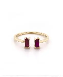 Baguette Ruby Stackable Ring