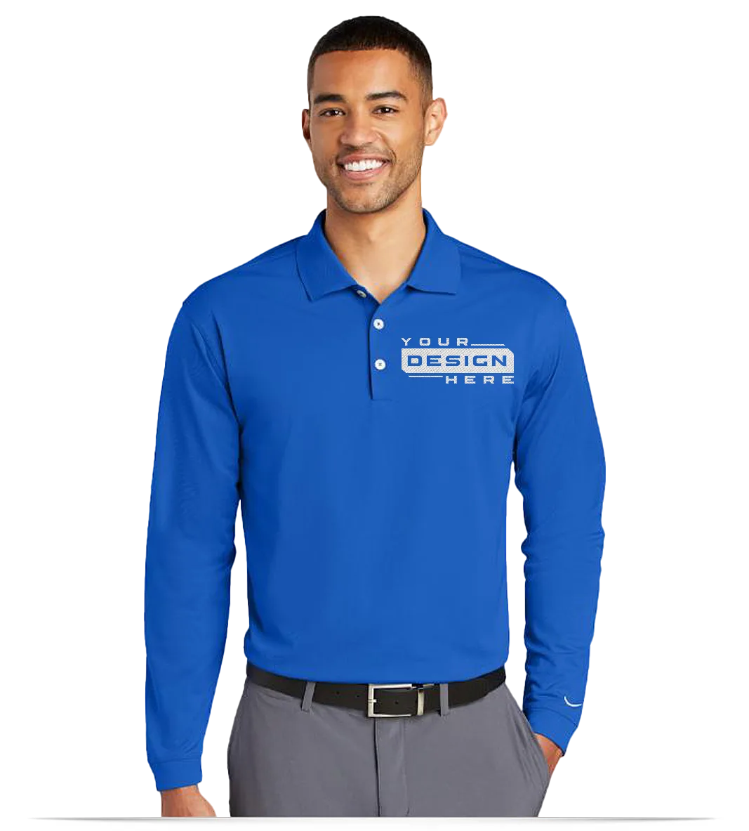 Custom Monogrammed Mens and Womens Long Sleeve Polos